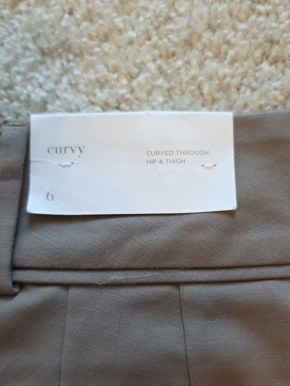 Ann Taylor Loft Curvy Pants Womens Size 6 Taupe - Picture 7 of 12